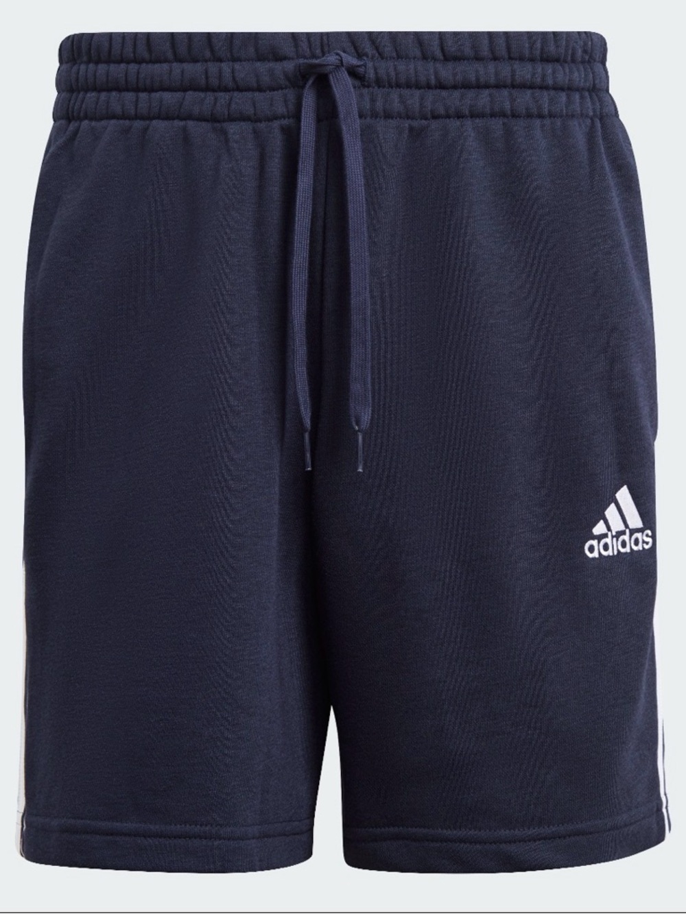 adidas Navy Blue Men's Athletic Shorts with White Logo